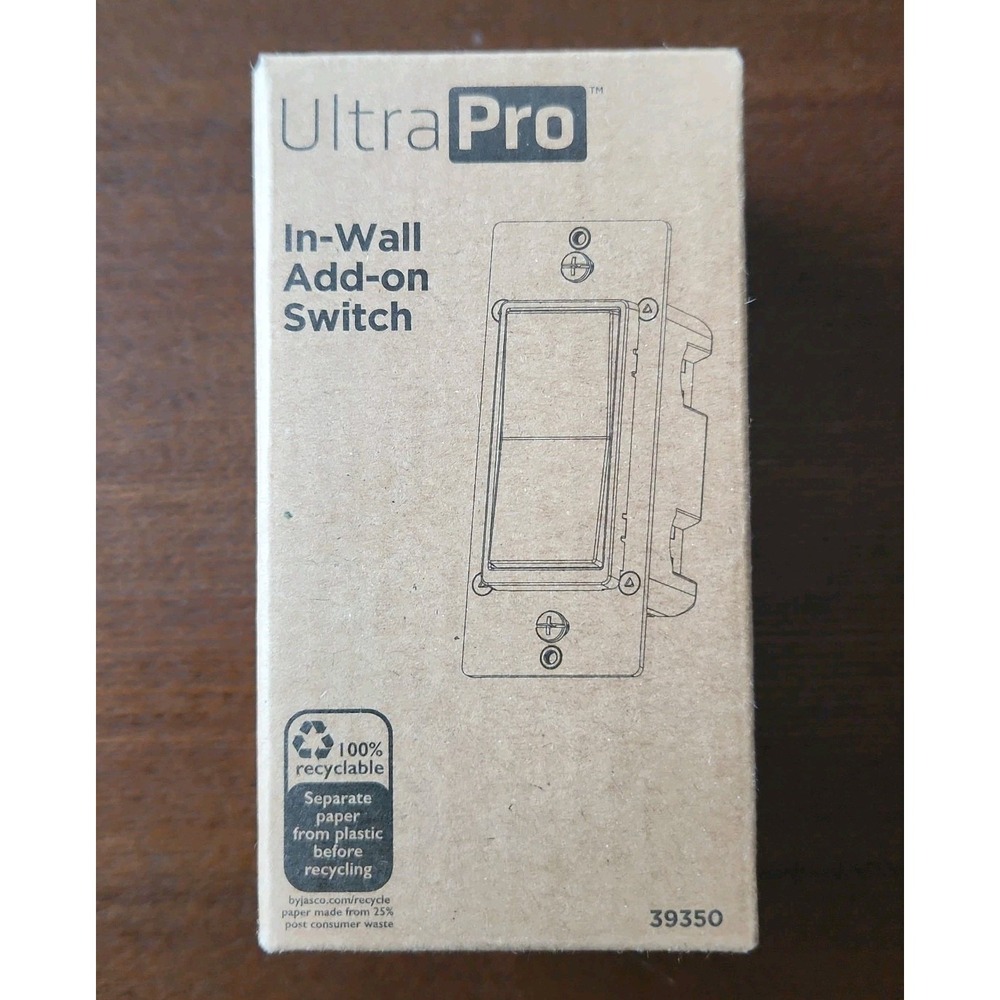 UltraPro Add-On Switch Z-Wave ZigBee In-Wall White 39350 QuickFit Not Standalone